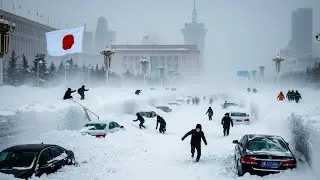 Япония полностью засыпана снегом из-за вышедшей из-под контроля исторической снежной бури.