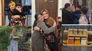 Kashmir Se Mehman Aaye Hain Kitchen Storages  Harvesting Kitchen Garden se #suraya