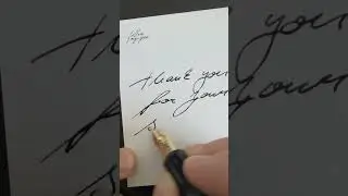 Writing postcards with fountain pen