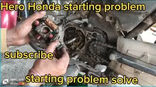 Hero Honda magnet coil changing starting problem magnet oil seal change @bikerepairing-c9x