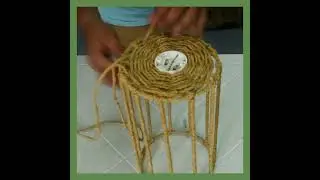 Coir hanging lamp made from coconut waste (husk) #shorts