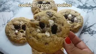 Cookies 'n Cream Cookies | Soft & Chewy Oreo Cookies🍪🖤