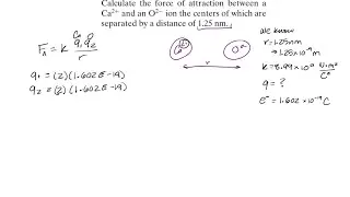 Coulomb&rsquo;s Law Example Problem 1: Force of Attraction Between Two Atoms