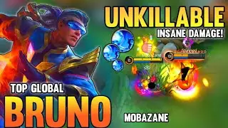 INSANE DAMAGE! Bruno Best Build 2021 | Top Global Bruno Gameplay | Mobile Legends✓