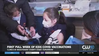 Metro Detroit Kicks Off First Full Week Of COVID Vaccine Clinics For Children Ages 5-11