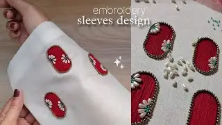Latest Sleeve Design Embroidery 2025 | Easy Hand Embroidery Tutorial for Kurtis, Suits & Blouses