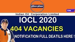 IOCL Recruitment 2020 || 404 Vacancies || Apprentice Job || indian oil corporation limited