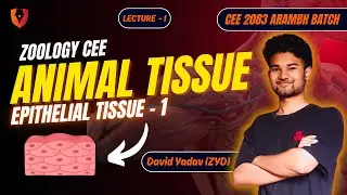 Epithelial Tissue &ndash; Part 1 | Animal Tissue | Zoology for CEE 2083 | Arambh Batch - David Ydv ZYD