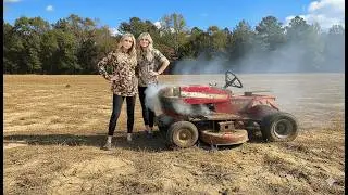 I let my granddaughters shoot up this old lawn mower! INSANE!