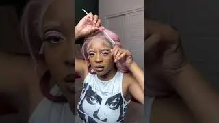 How to install a glueless synthetic lace front wig #wigs #syntheticwigs #frontalinstall #wigtutorial
