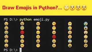 How to draw emojis in python?... #python #emojidrawing #coding