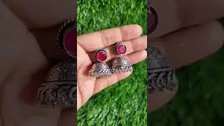 Earrings Collection 40. Oxidized Jhumkas.For Orders Whatsapp 94456 32817 #oxidized #earrings #shorts