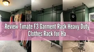 Review Timate F3 Garment Rack Heavy Duty Clothes Rack for Hanging Clothes, Expandable Industrial Pip