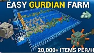 Minecraft Easy Guardian Farm - No Drain - 20,000+ Items Per Hour (Java/Bedrock)