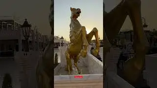 Gold Horse statue #dubai