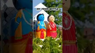Radha Krishna Idol from Waste Bottle #diy #bestoutofwaste #craft #janmashtami