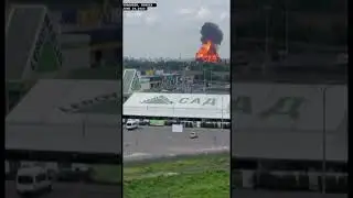 Fire burning at oil depot in Russia&rsquo;s Voronezh region