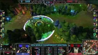 &spades; SEASON 4 &spades; || Star Horn Royal Club vs OMG  Game 1 Semi Finals Worlds 2014 Playoffs  SHR vs OMG G1