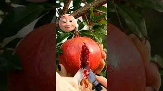 Pomegranate cuttings on tree feel this ASMRSound #satisfyling #fruit #ai#pomegranate #ASMRSound #art