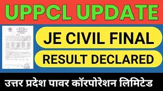 UPPCL JE CIVIL RESULT DECLARED||UPPCL JE CIVIL RESULT UPDATE||UPPCL JE CIVIL CUTT OFF 2020||UPPVL JE