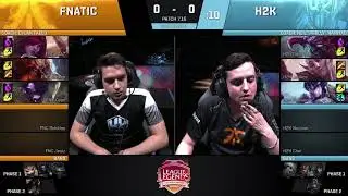 FNC vs H2K - LCS EU плей-офф 2017s bo5 Игра 1
