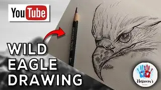 How to draw an eagle face step by step| wild eagle| bald eagle drawing tutorial | satisfying art|