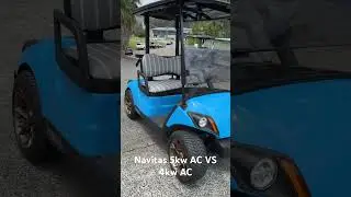 Drag Race! Navitas 600A 5kw AC Club Car VS 600A 4kw AC Yamaha Drive 2 Golf Carts #golfcart