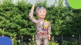 Abraham pop Soldaat. De Abraham opblaaspop voor een militair!
