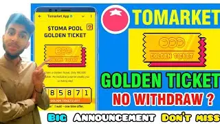 Tomarket Airdrop Golden Ticket 🎟 tomarket new update, tomarket token price, tomarket combo today