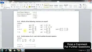 Finding out Equal Matrices | Step-by-Step Explanation | Practice Questions | Maths Made Easy