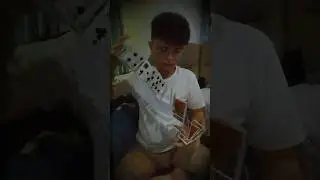 Card spring & dribble, normal speed and super slow mo. #cardistry #magic