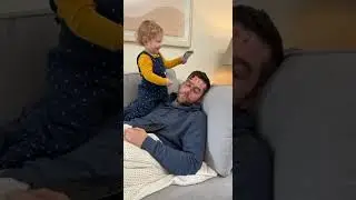 Never Sleep Around a Toddler With Clippers 😳🤣 #baby #funny #cute #viral #toddlerhaircut #shorts