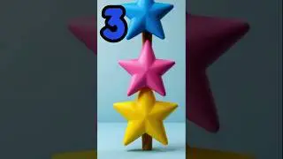 Number Song | Count Numbers 1-5 Using  Stars| Nursery Rhymes & Kids Songs #shorts #childrensongs
