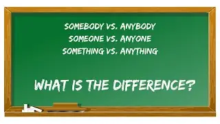 #Shorts - Difference between Somebody vs. Anybody, Someone vs. Anyone, Something vs. Anything