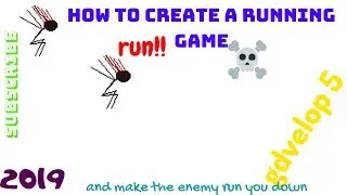 How to create a runner game in gdevelop 5 (with and enemy running you down)part 1