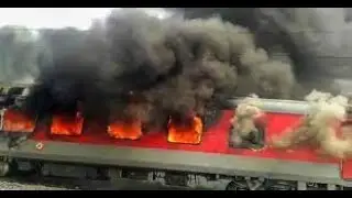 A fire in  running train at Yogendranagar station, caused by a short circuit, was  controlled,
