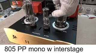 805 PP monoblock tube power amp build #1 ; FLUXION design. 送信管805プッシュプルアンプ.