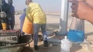 How to Mix and Apply of Non-Shrink Grout for Light Pole Foundation Part 1