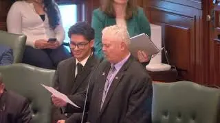 Rep. Swanson welcomes Demetrius Williams III as House Page for a Day