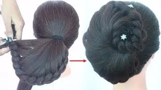 latest wedding hairstyle for short hair || prom hairstyle || braided hairstyle || party hairstyle