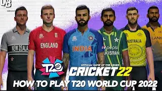 Cricket 22 &bull; How to play T20 World Cup 2022 with Stadiums & Updated Kits &bull; Cricket 22 Tutorial