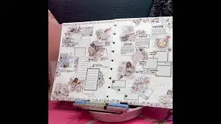 This month's Tracker spread featuring the Tranquil Shotes kit from @gracefulmusepaperie
