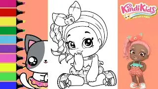 Coloring Shopkins Kindi Kids Summer Peaches Doll Coloring Book Page | Sprinkled Donuts JR