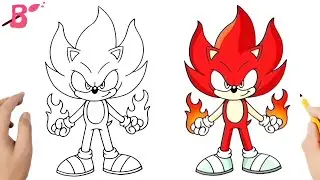 How to draw Fire Sonic