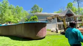 The Delivery and Installation of the Rio Pool #fiberglasspools #pools