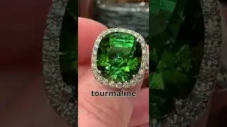 Stunning Platinum Ring with Vivid Green Tourmaline &ndash; Rare Beauty! #jewellery #naturalgems #gems