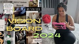 Vlog/What My Vision Board 2024 looks like!