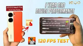 iQOO Neo 9 Pro - 120 FPS BGMI Test 1 Year OLD Device Gameplay With Handcam FPS Meter 2025⚡