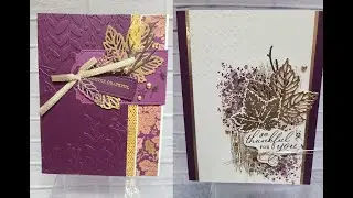Casing some Gorgeous Leaves Cards using some really fun techniques for handmade cards