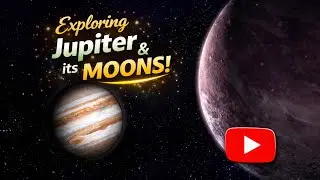 Majestic Jupiter and mysterious alien planet drift through star filled cosmos vastness deep space